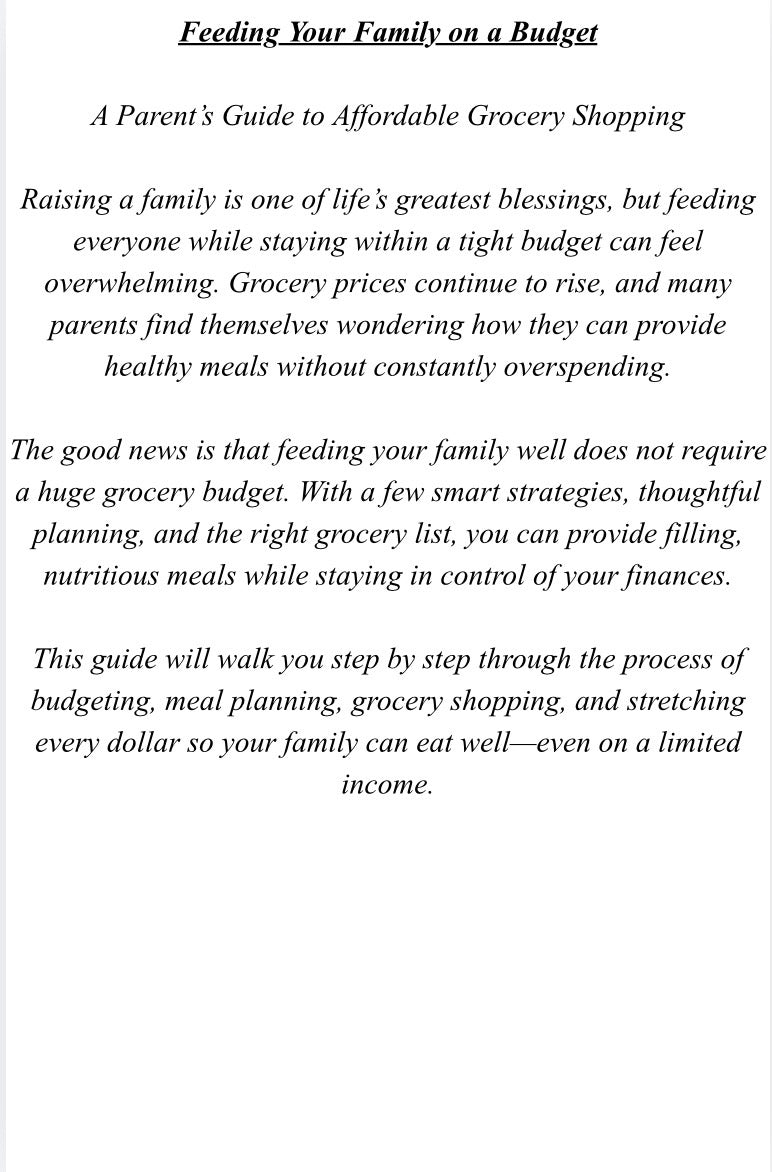 The Ultimate Budget Grocery & Meal Planning Guide for Low-Income Families